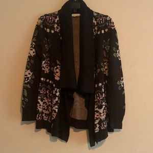 Long Floral Cardigan